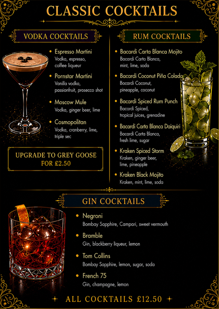 NocToura Classic Cocktails